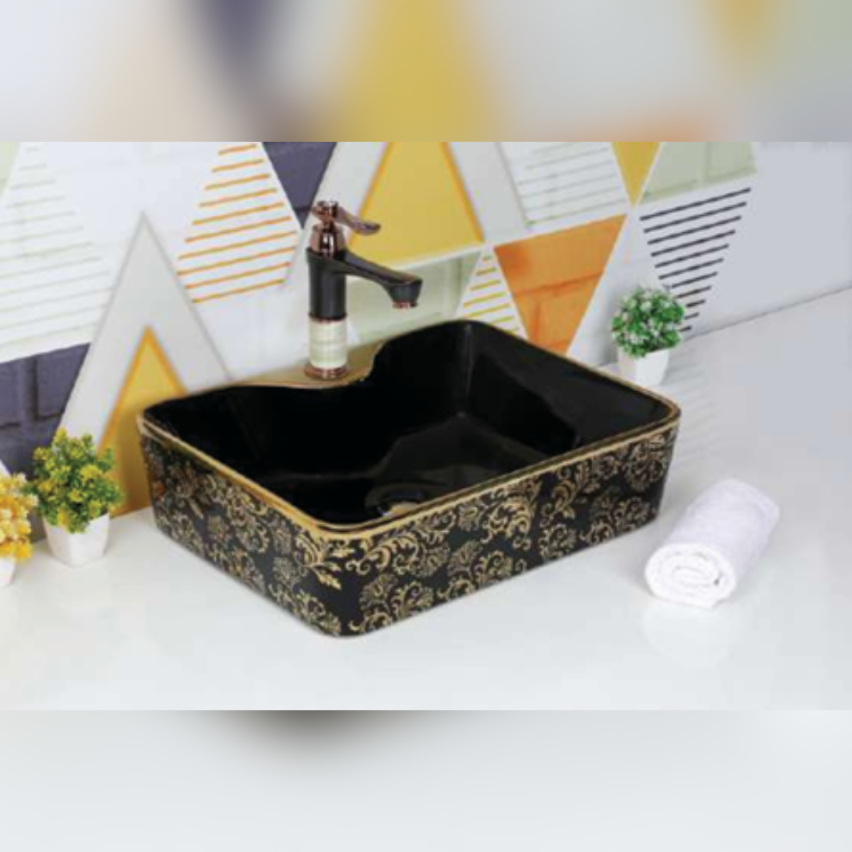 Cube Black 003 - Washbasin