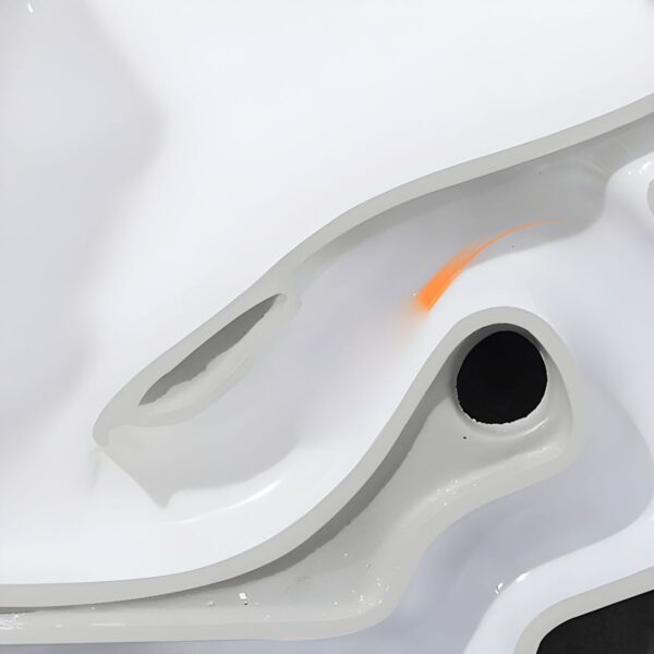WHITE GLOSSY - WITH UF SEAT COVER FLUSHING : 2D SIPHONIC NCOT-1026 (12 INCH ) - Image 4