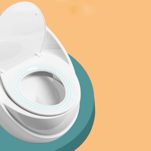 WHITE GLOSSY - WITH UF SEAT COVER FLUSHING : 2D SIPHONIC NCOT-1026 (12 INCH ) - Image 3