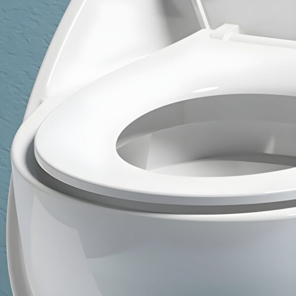 WHITE GLOSSY - WITH UF SEAT COVER FLUSHING : 2D SIPHONIC NCOT-1026 (12 INCH ) - Image 2