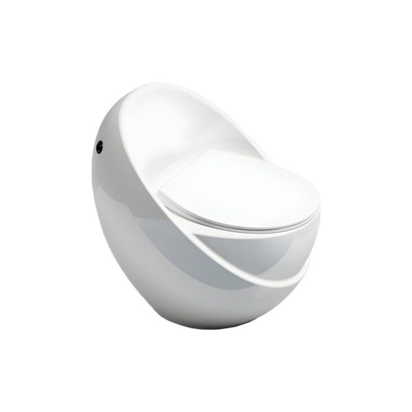 WHITE GLOSSY - WITH UF SEAT COVER FLUSHING : 2D SIPHONIC NCOT-1026 (12 INCH )
