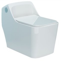 WHITE GLOSSY - WITH UF SEAT COVER NCOT 1021 (12 INCH )