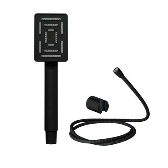 Black maze rectangular hand shower