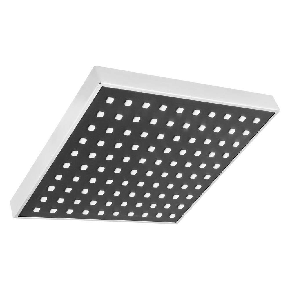 6x6 (6inch) Square Heavy ABS Rain Shower Head Without Arm (Silver, Chrome Finish)