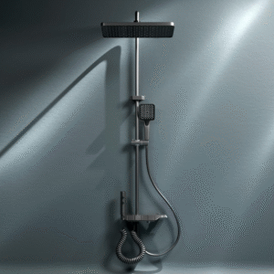 Piano Shower Panel System Complete Set, Includes Overhead Shower, Multi Flow Hand Shower with Health Faucet, Required Pressure Pump