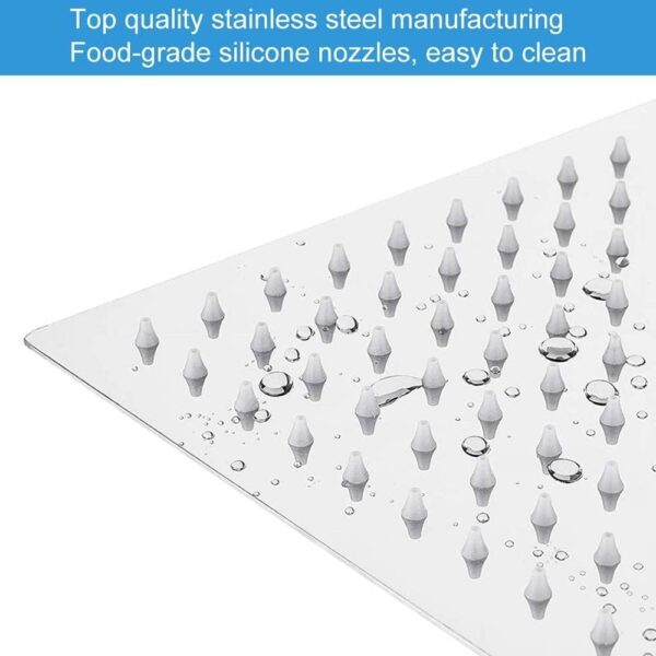 Stainless Steel Shower Steel Shower Head For Bathroom And Slim Overhead Shower - Bathroom Rain Shower & Adjustable Steel Shower For Bathroom, bath shower for bathroom (6 Inch Slim Shower) - Image 3