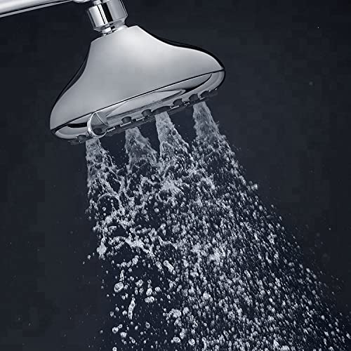 6 Function Water Saving Mist & Rain Shower Head (Crystal 5") - Chrome
