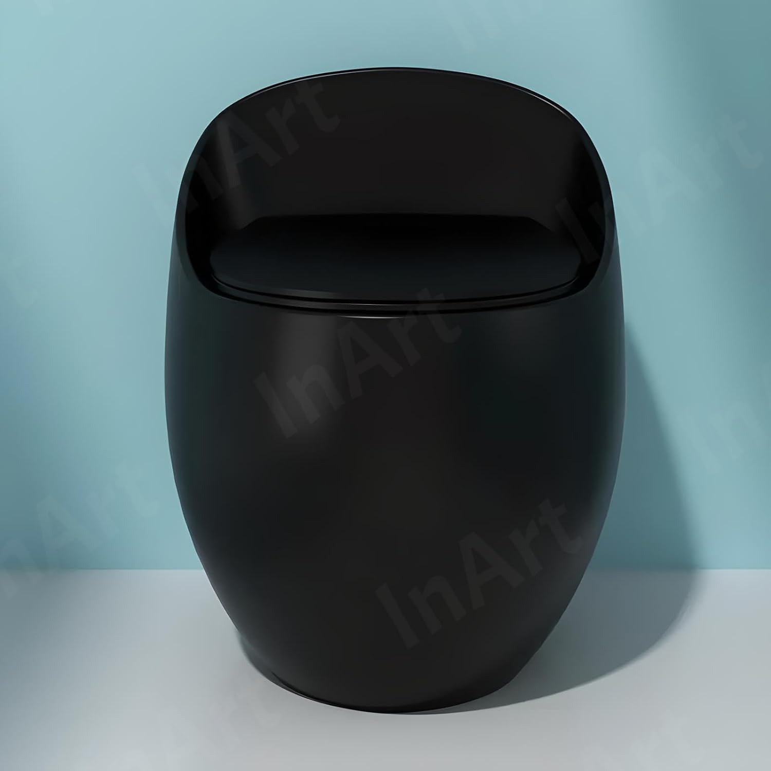 GLOSSY BLACK With UF Seat Cover FLUSHING : NCOT 1017 (12 INCH )