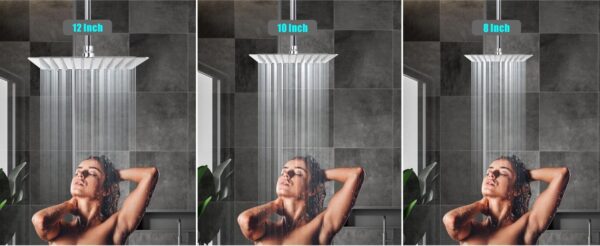 OPENBOX Ultra Slim Overhead Shower, (6x6 Inch) Square Stainless Steel High Pressure Rain Shower head for Bathroom, without arm Chrome Finish. - Image 4