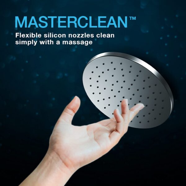 Rain Duet Shower Head for Bathroom - Polished Chrome Finish - 203mm Round Rain Shower Head - Katalyst Air-induction Spray Technology - 3 Types of Spray Modes - Wide Coverage 73198IN-CP - Image 6