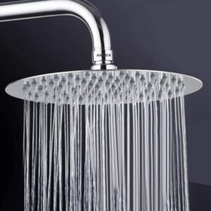 ROUND 8X8 (8Inch) Over Head Rain Shower with Round Shower arm (15Inch Arm)