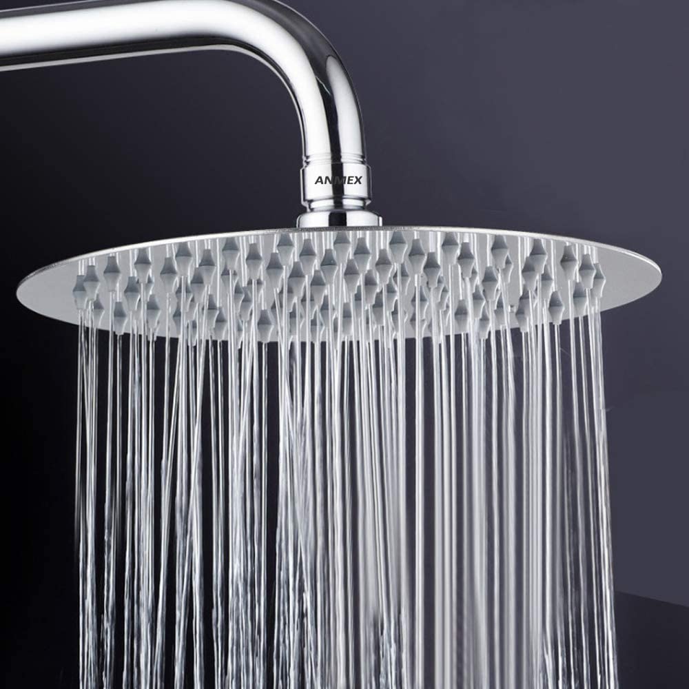 ROUND 8X8 (8Inch) Over Head Rain Shower with Round Shower arm (15Inch Arm)