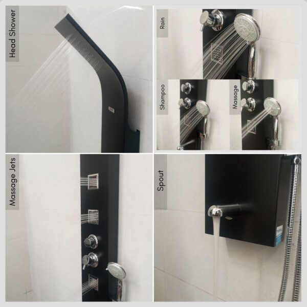 Shower Panel Tower System With 3 Body Jets, Tub Spout & Hand Shower With 3 Modes Hot & Cold Water Adjustable | Bathroom Shower Set | Shower Panel (Imperial Shower Panel) - Image 7