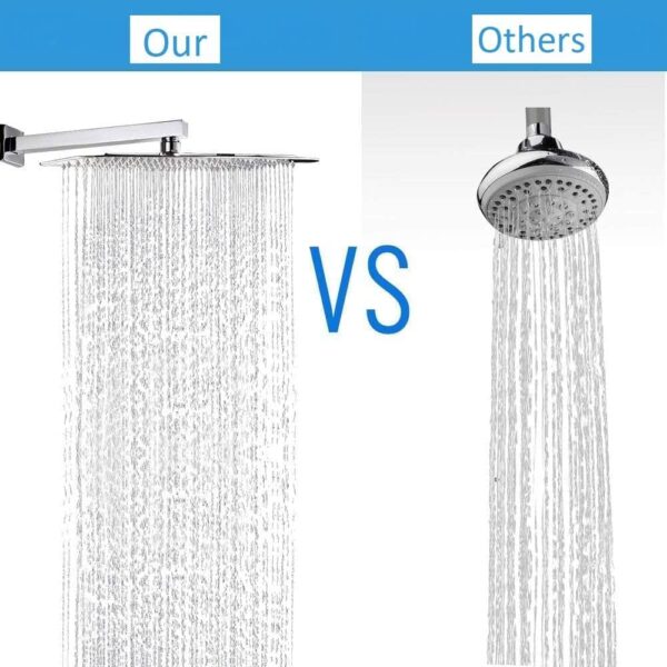 Stainless Steel Slim Shower Head - Slim Overhead Shower - Bathroom Rain Shower & Adjustable Shower For Bathroom - Bath sawar for bathroom for a Luxurious Bath (Slim Shower 4 x 4, Pack of 1) - Image 4