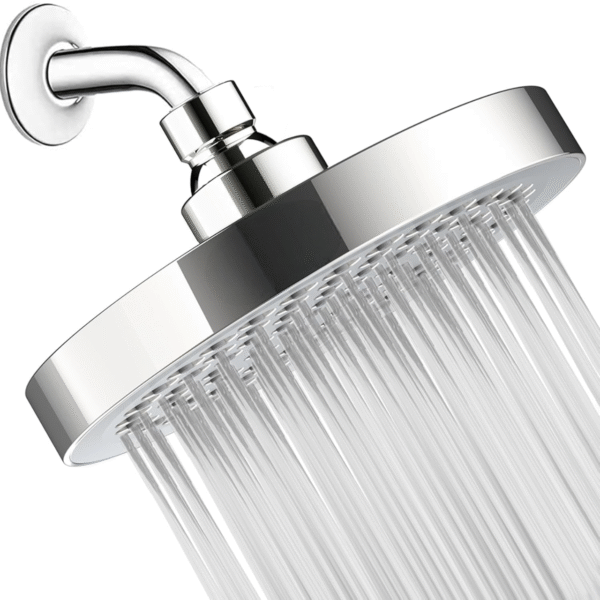 Rain Shower Head High Pressure Spa System, Luxury Bathroom Showerhead with Chrome Plated Finish, Adjustable Angles, Anti-Clogging Silicone Nozzles
