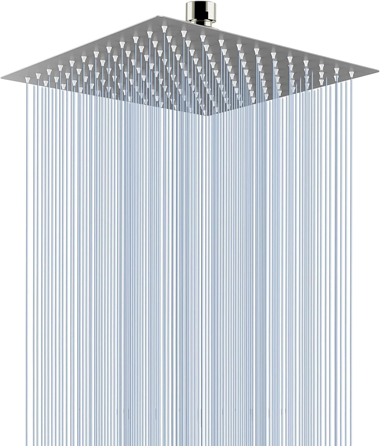 Stainless Steel Shower Steel Shower Head For Bathroom And Slim Overhead Shower - Bathroom Rain Shower & Adjustable Steel Shower For Bathroom, bath shower for bathroom (6 Inch Slim Shower)