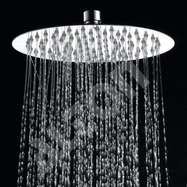 Stainless Steel Metal Silicone Polished Finish Overhead Shower (Silver, 6 inch) - Image 4