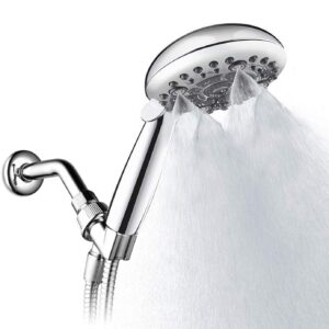 SHR20975 ABS Chrome Finish 6-Function 5 inch Shower Head with 1.5 Meter Hose Pipe, Arm and Adjustable Bracket (Silver) Visit the ALTON Store