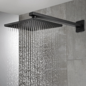 SHR20810 , 6x6 Square Over Head Shower With 18-INCH Arm and Wall Flange (Matte Black)