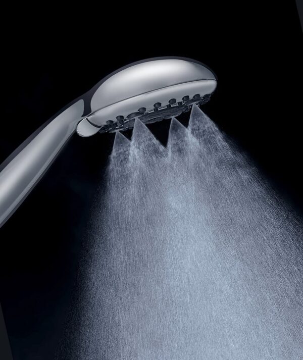 Marcoware ABS Multi Function 6 Mode Bathroom Hand Shower set/Shower Head for Bathroom with Mist, Massage & Rain functions with Steel flexible tube Pipe 1.5 Meters & Hook, Chrome, Polished Finish - Image 4