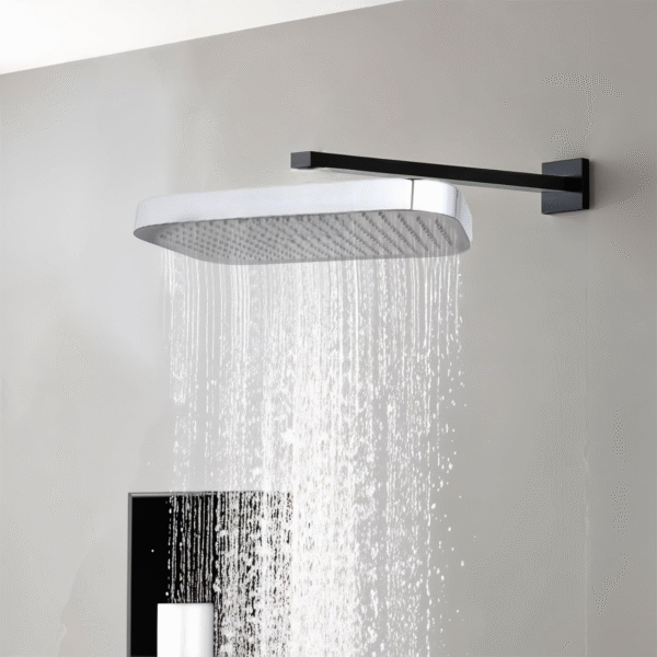 Overhead Shower (15 x 10 Inches) | Rainfall Showerhead | Easy Install | Luxury Spa Experience, Chrome Finish