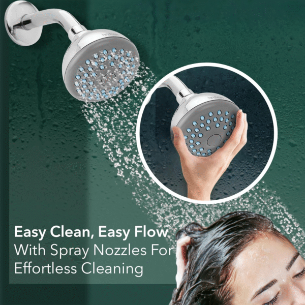 F160004CP ABS Rain Flow Shower Head for Bathroom, Chrome Finish - Image 6