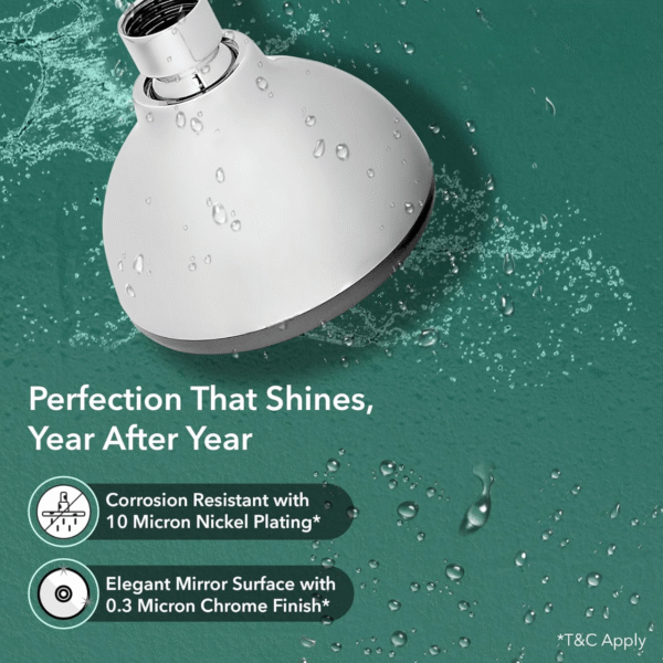 F160004CP ABS Rain Flow Shower Head for Bathroom, Chrome Finish - Image 7