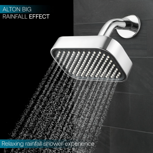 SHR22515, ABS, 6x4 INCH Single Flow Overhead Shower With 9-INCH Shower Arm & Wall Flange (With Arm) - Image 2