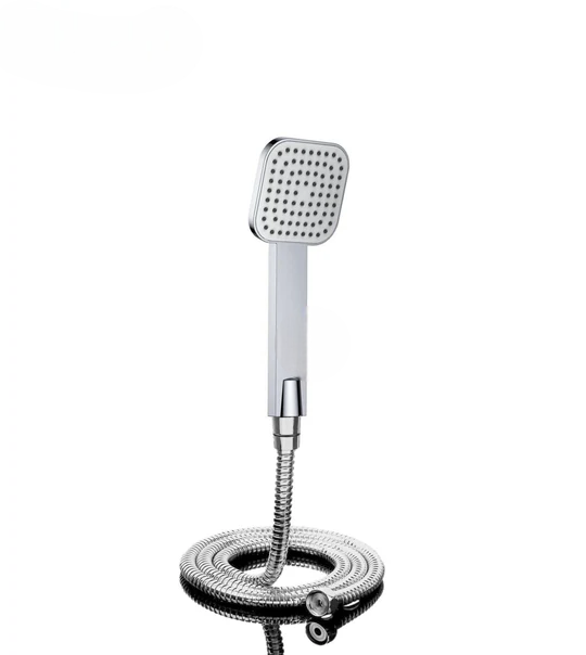 Square hand shower with SS Flexible pipe & hook