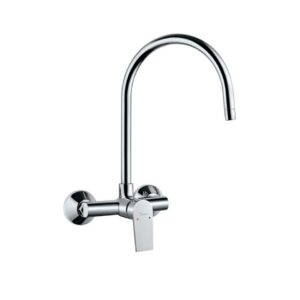 Single Lever Sink Mixer With Swinging Spout on Upper Side (Wall Mounted Model) With Connecting Legs & Wall Flanges ARI-39165