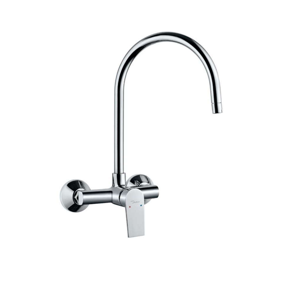 Single Lever Sink Mixer With Swinging Spout on Upper Side (Wall Mounted Model) With Connecting Legs & Wall Flanges ARI-39165