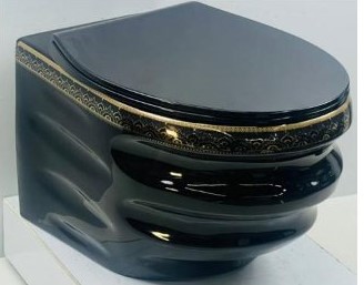 Wall mounted BLACK & GOLD GLOSSY 1134