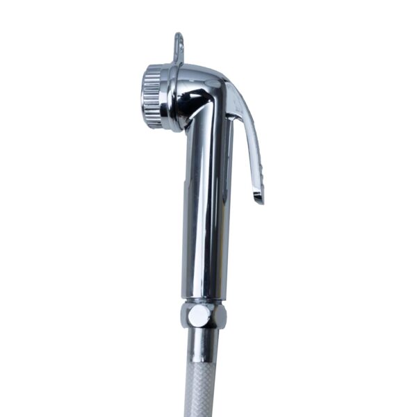 JAQUAR Allied Series Health Faucet/Toilet Gun (Chrome) | 1.2 m PVC Pipe, ABS Body | Toilet Spray Gun/Health Faucet Set with Pipe/Hose and Wall Hook | ALD-CHR-583 - Image 7