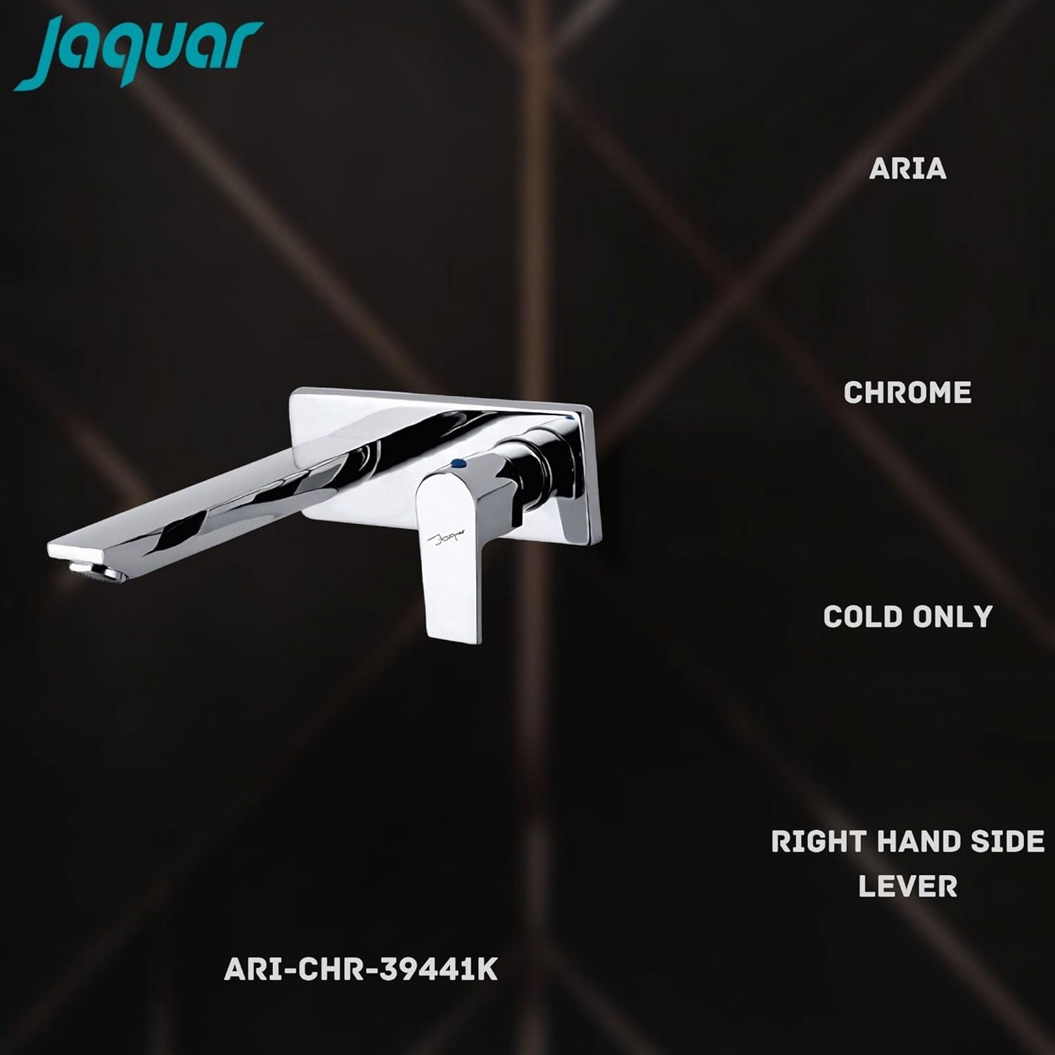 JAQUAR ARIA Series Wall Mounted Cold ONLY Basin TAP/TAP (Chrome) | Right Hand Side Lever, Brass Body Water Tap/Faucet/Cock for Bathroom/Kitchen Wash Basin | ARI-CHR-39441K - Image 4