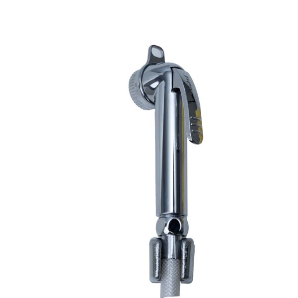 JAQUAR Allied Series Health Faucet/Toilet Gun (Chrome) | 1.2 m PVC Pipe, ABS Body | Toilet Spray Gun/Health Faucet Set with Pipe/Hose and Wall Hook | ALD-CHR-583 - Image 4