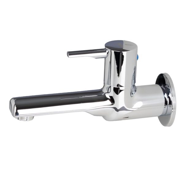 JAQUAR FLORENTINE PRIME Series Wall Mount COLD ONLY BIB COCK with FLANGE (Chrome) | TOP LEVER, Brass Body Water Tap/Faucet/Cock for Bathroom | FLP-CHR-5037PM - Image 6