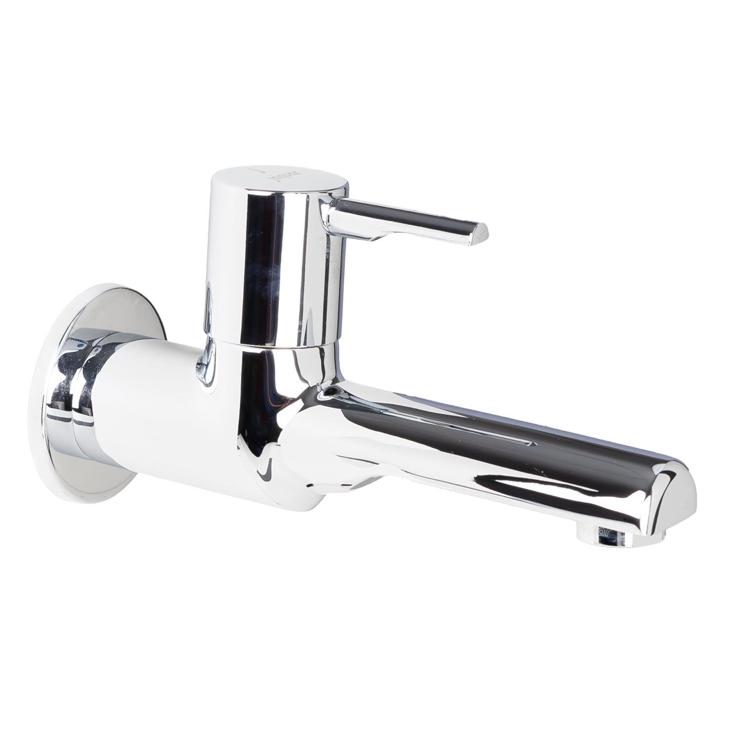 JAQUAR FLORENTINE PRIME Series Wall Mount COLD ONLY BIB COCK with FLANGE (Chrome) | TOP LEVER, Brass Body Water Tap/Faucet/Cock for Bathroom | FLP-CHR-5037PM
