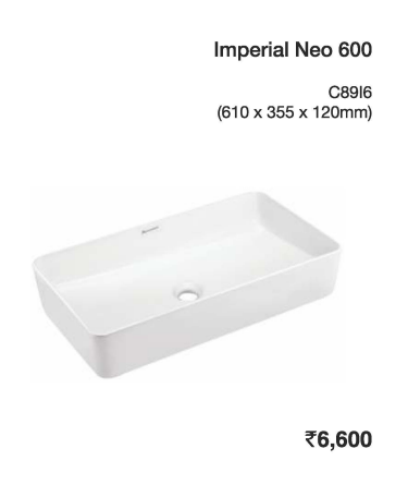 Imperial Neo 600  C89I6 - Basin